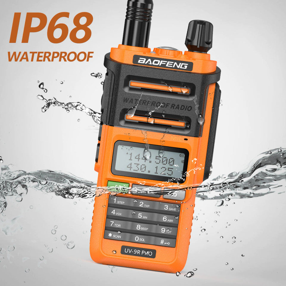 Baofeng UV 9R PRO Waterproof UHF/VHF 8W Long Range Radio Walkie Talkie + Earpce