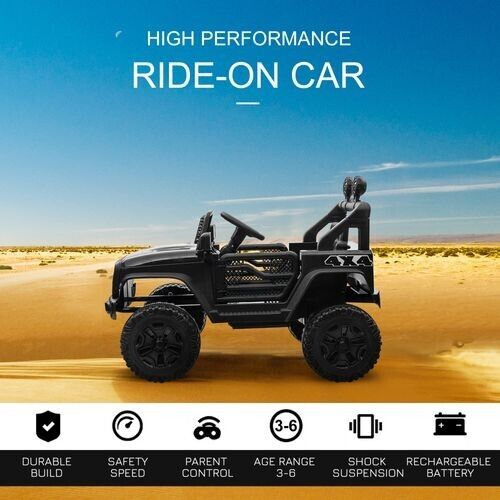 HOMCOM 12V Kids Electric Ride on Car Toddler Truck Off Road Remote Control Black