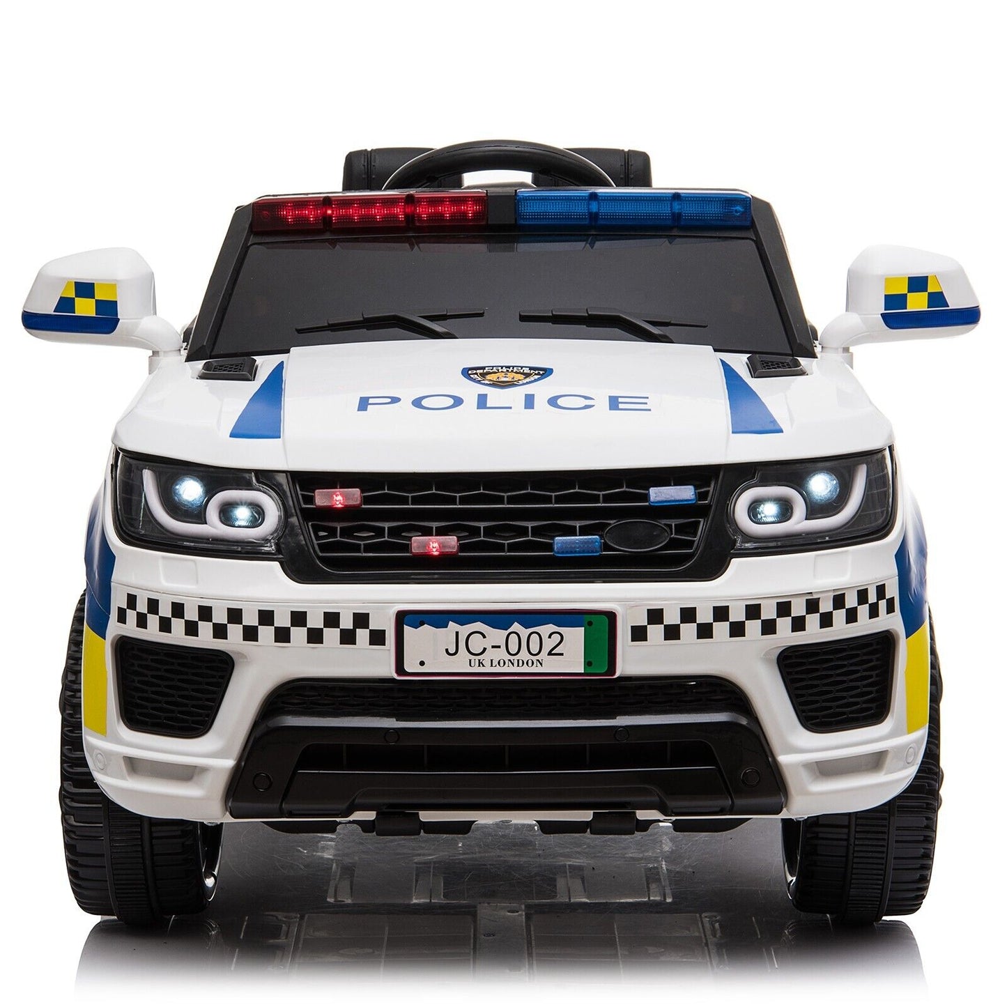 Electric 12V Car for 3-8 Year Kids Police Ride On SUV Car w/Remote/Music/Lights