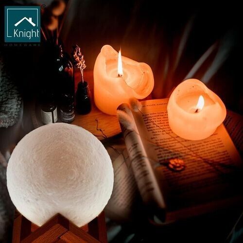 3D Moon Night Light Romantic 16 Colors LED Bedside Touch Lamp USB With Remote