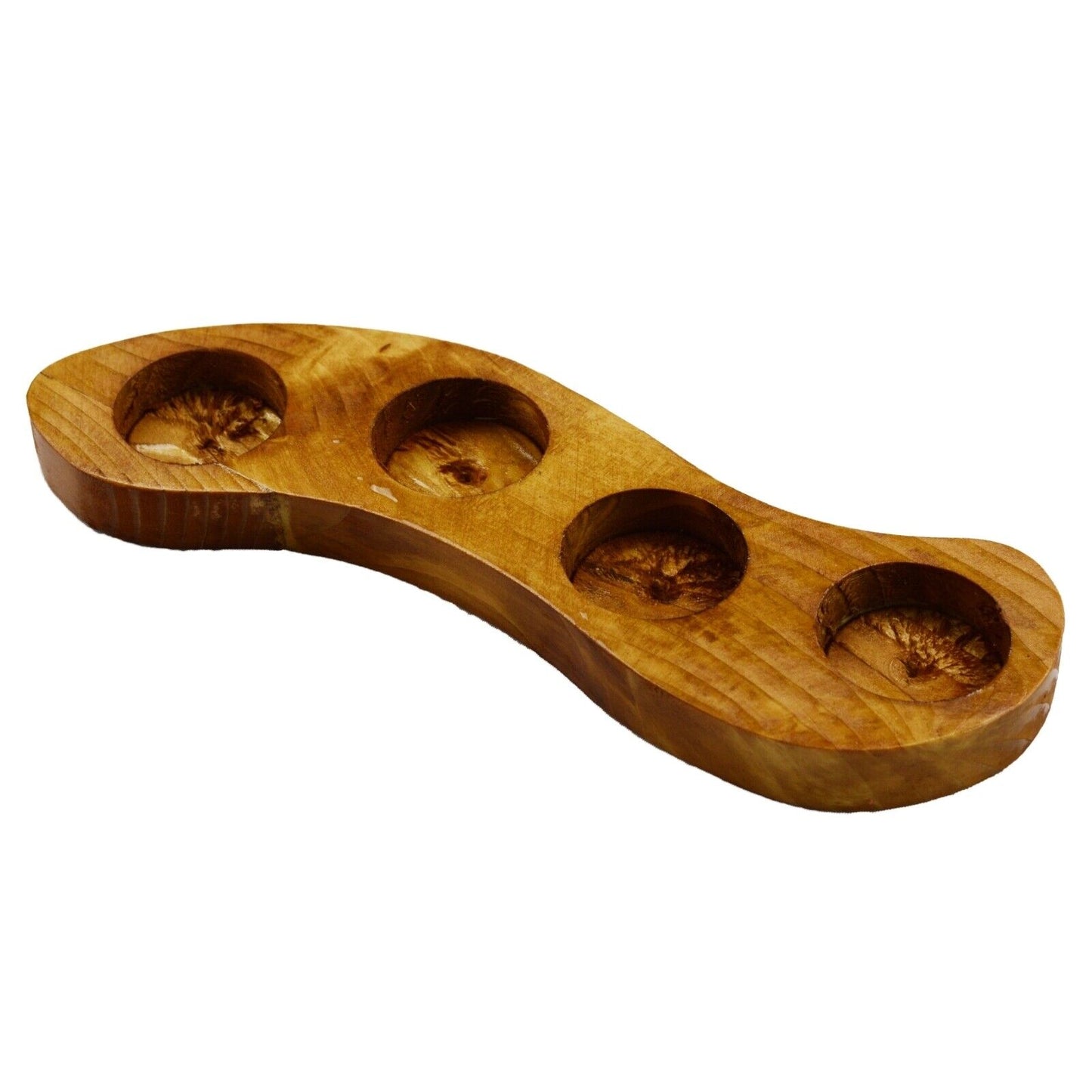 4 Tea Light Candle Holder Romantic Ambient Table Centrepiece Solid Wood Decor