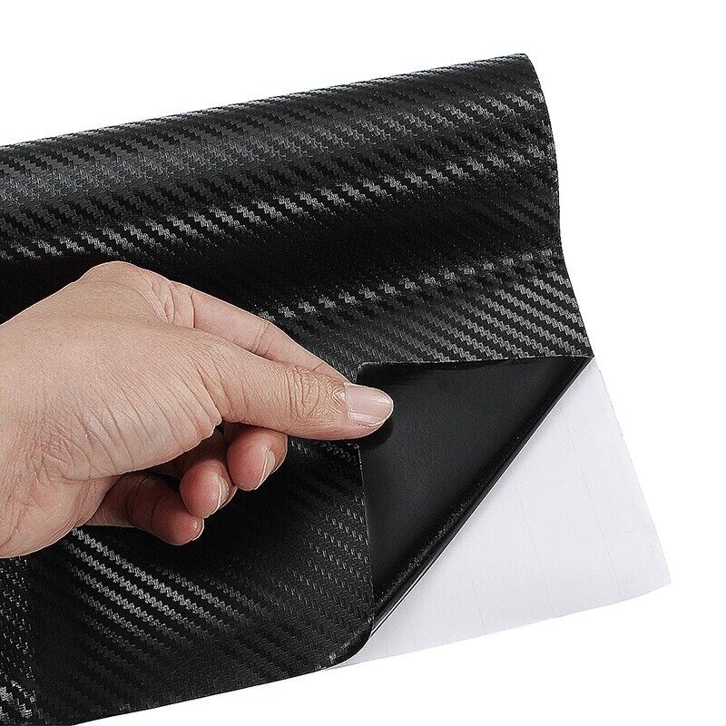 30x152cm PVC 5D Carbon Fiber Vinyl Foil Film Car Wrap Roll Sticker Decal Black