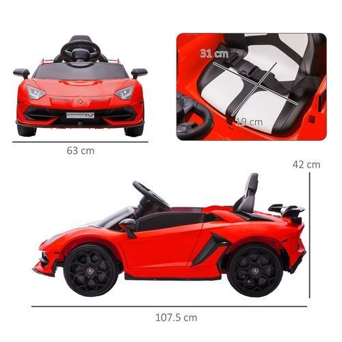 Lamborghini Veneno Licensed Electric Ride-on Car w/ Remote- Gree /Yellow/ Red