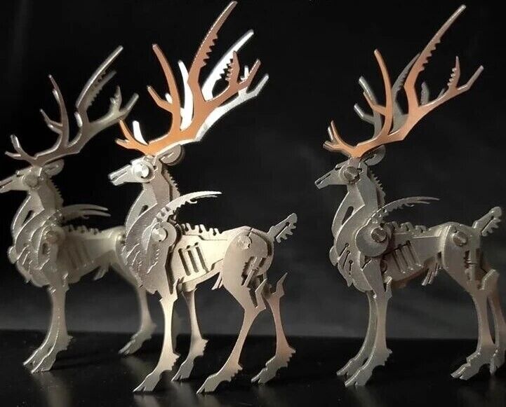 3D Metal Model Kits Deer 3D Puzzle Adult Punk Steampunk Mechanical Building Kit