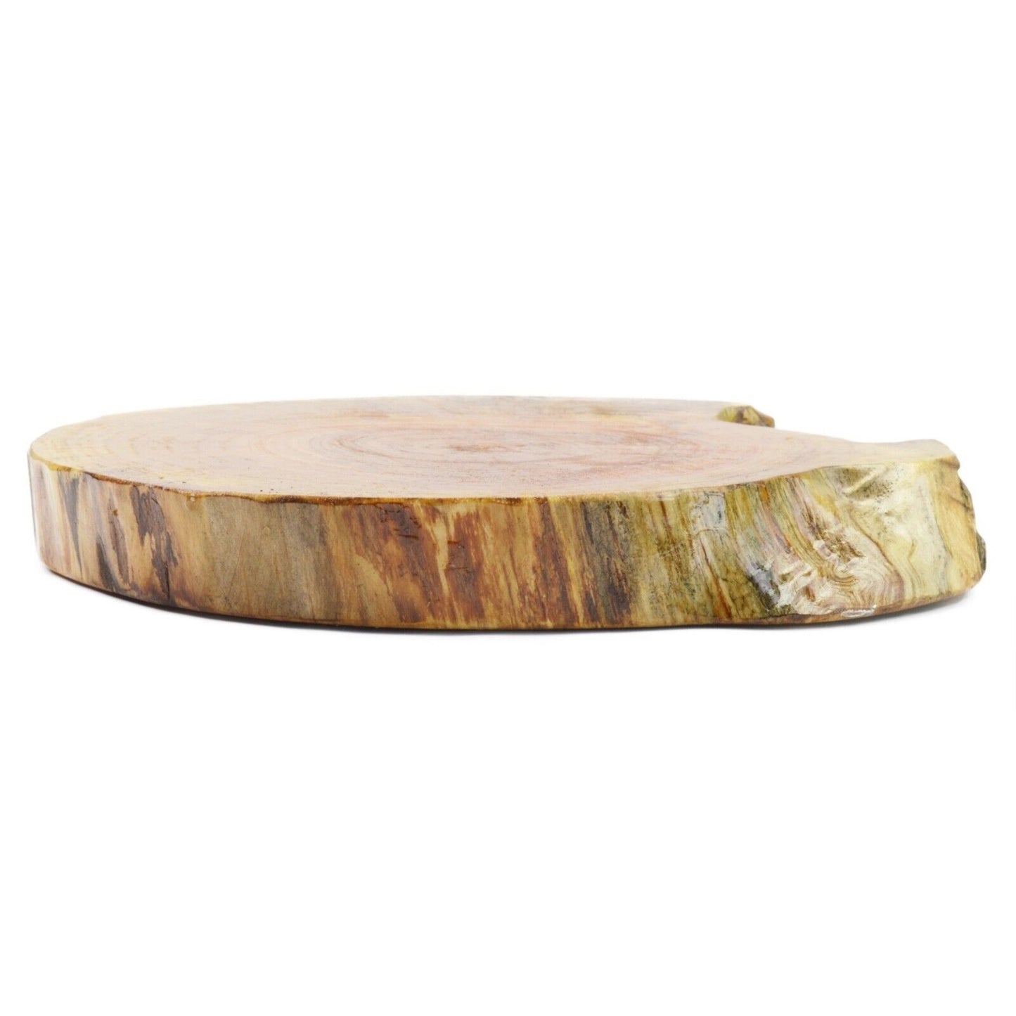 Rustic Tree Trunk Board Wooden Bark Serving Platter Cutting Round Centrepiece