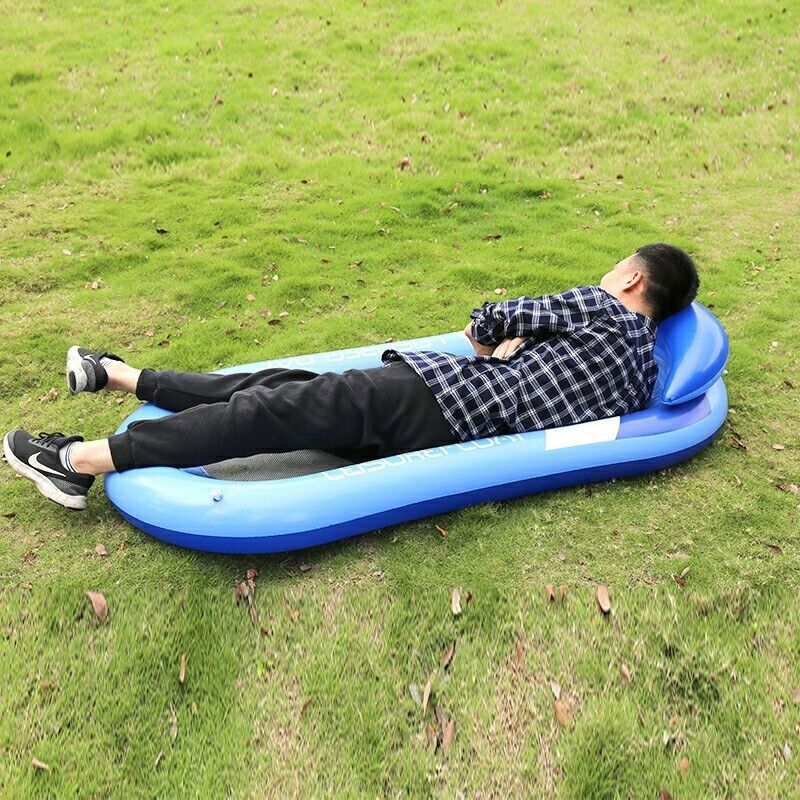 Inflatable Floating Water Hammock Pool Lounger Swimming Mattress Beach Recliner