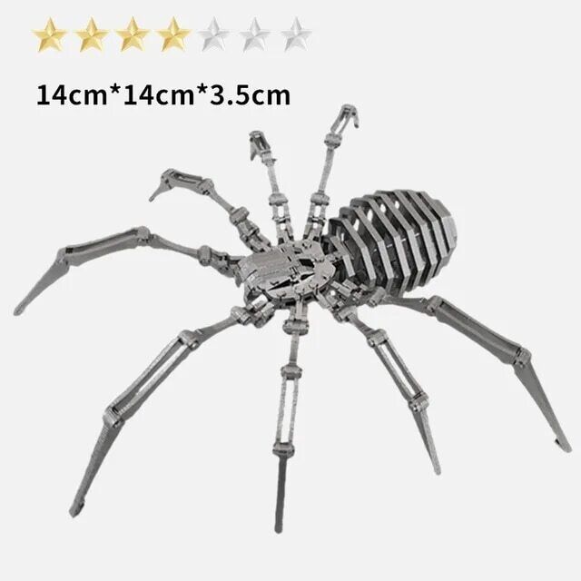 3D Metal Model Kits Spider Light Up Adult Punk Steampunk Mechanical Building Kit