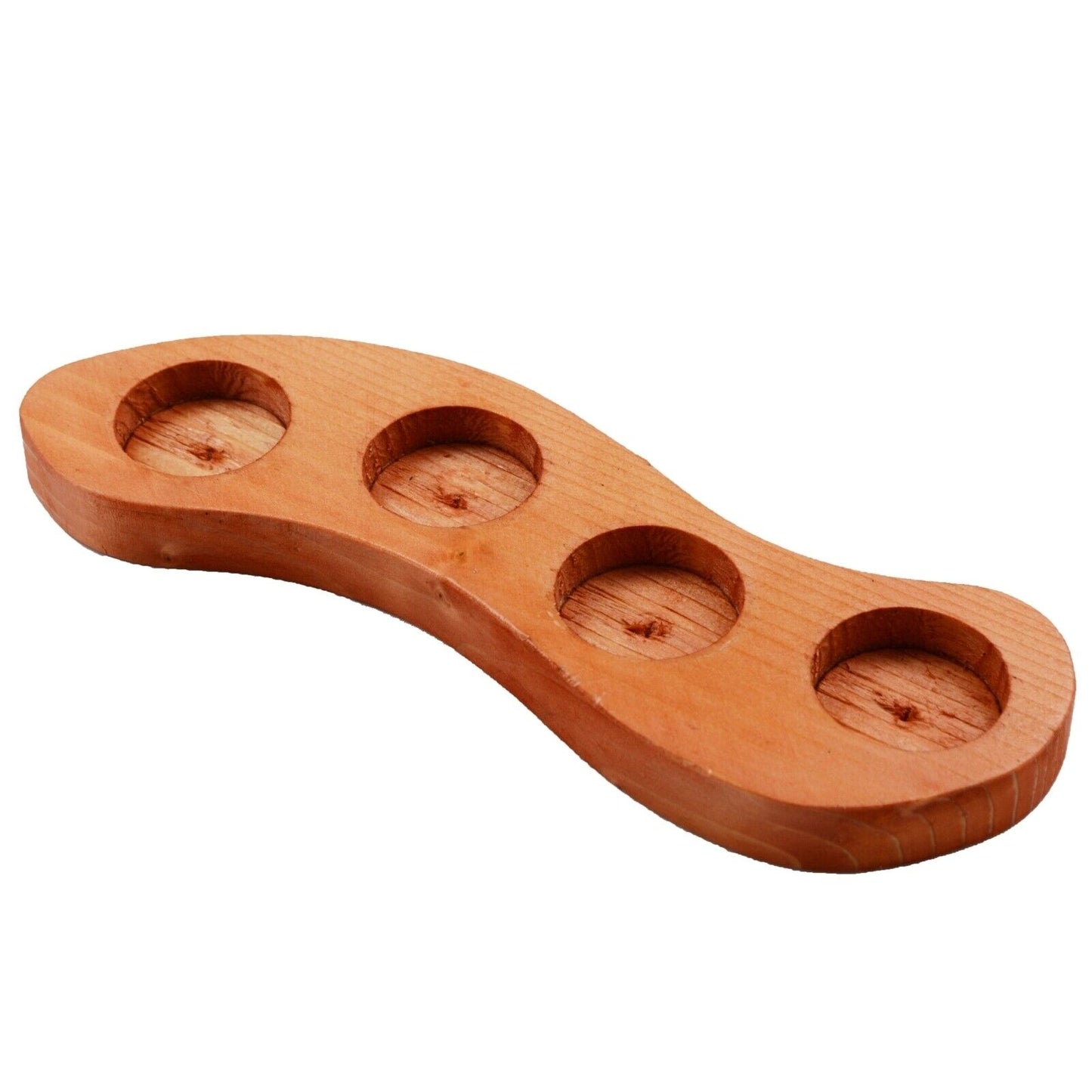 4 Tea Light Candle Holder Romantic Ambient Table Centrepiece Solid Wood Decor