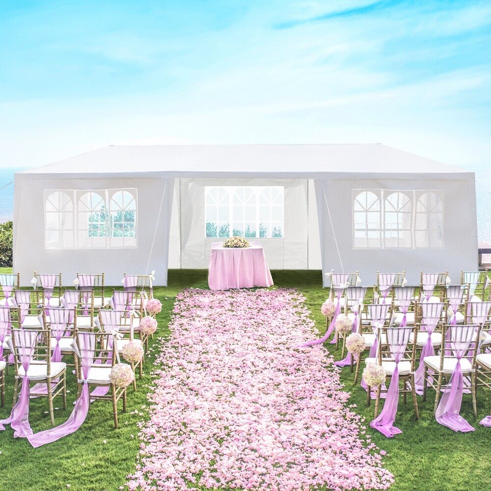 3M X 9M Heavy Duty Gazebo Garden Wedding Marquee Canopy Party Tent Shelter