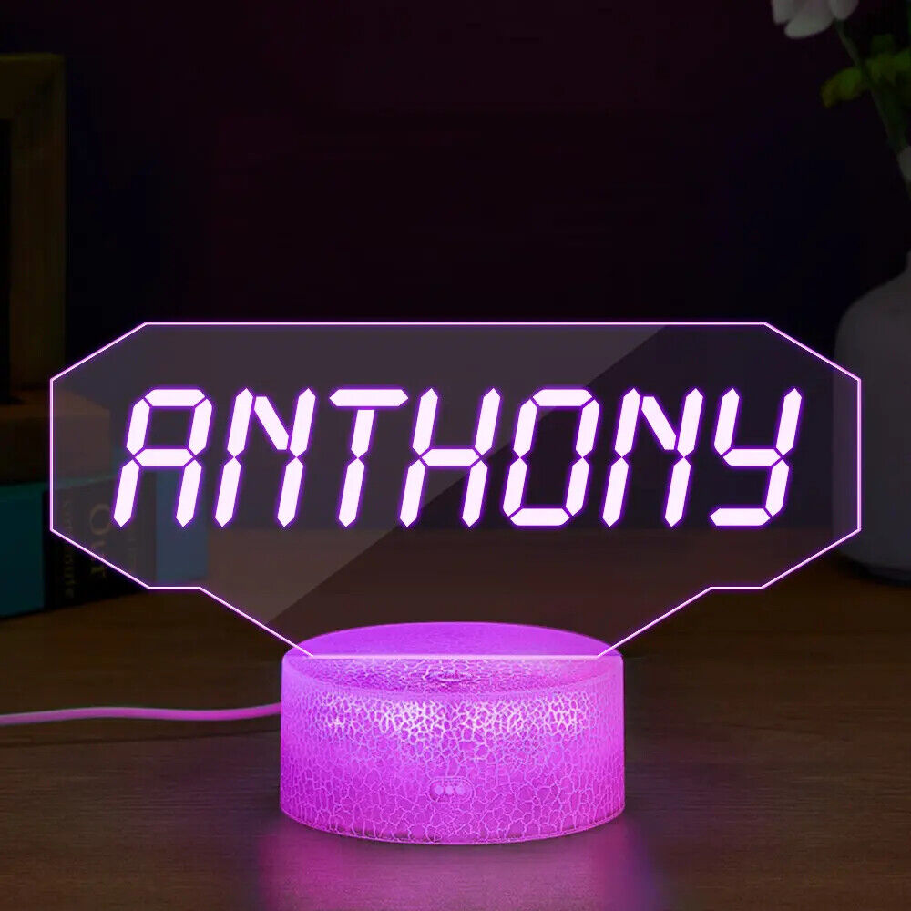 Personalised LED Multi Colour Gaming Gamer Night Light Sign - Any Name