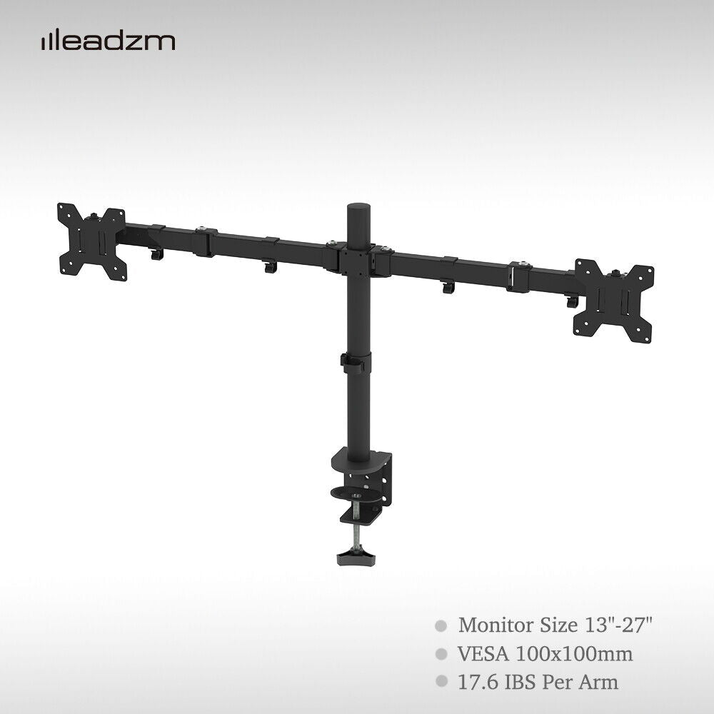 TV Stand Bracket DeskTop Monitor Table Double Fixed or Freestanding 13-27 inch