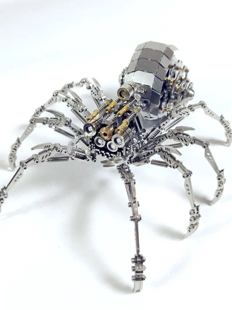 3D Metal Model Kits Spider Light Up Adult Punk Steampunk Mechanical Building Kit