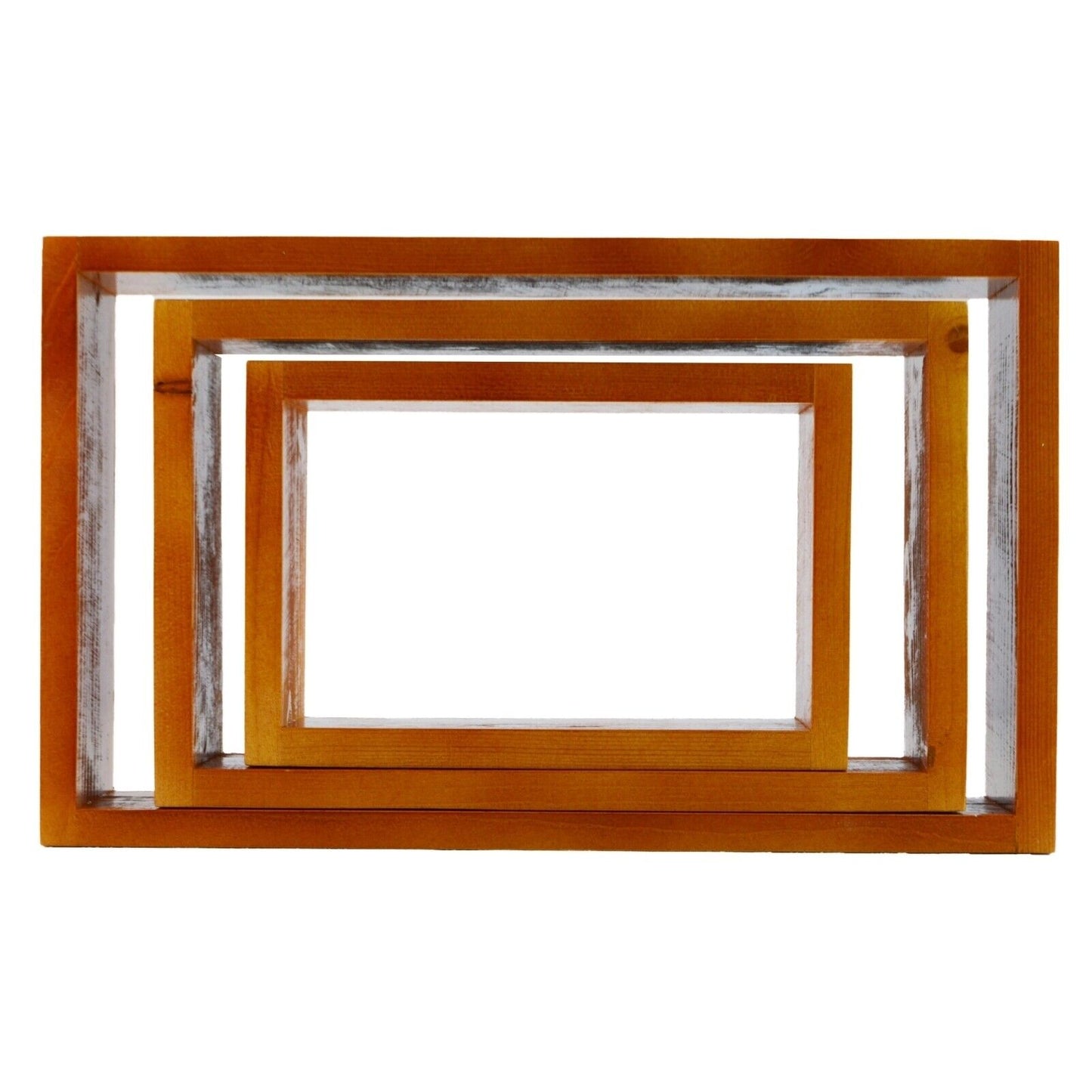 100% Solid Wood Floating Cube Shelves Wall Hanging Storage Display Deco Shelving