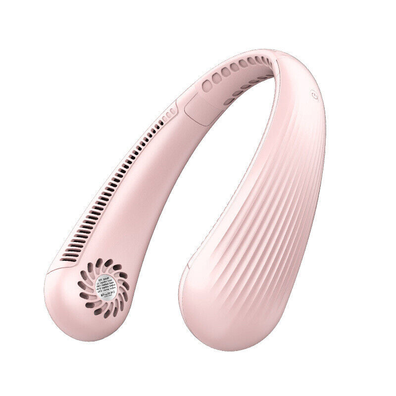 Portable Hanging Neck Fan Bladeless Hands Free Fan with 3 Speeds Rechargeable