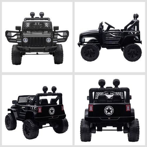 HOMCOM 12V Kids Electric Ride on Car Toddler Truck Off Road Remote Control Black