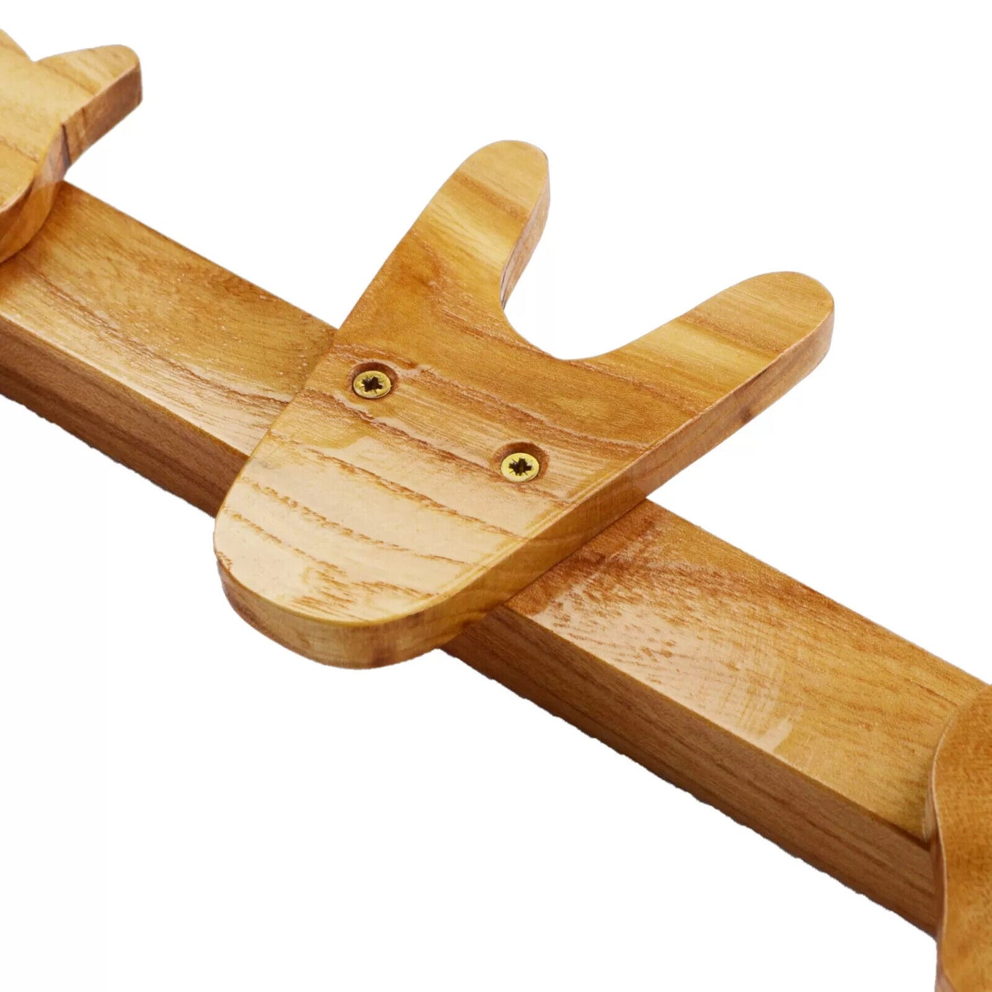 Hook Rail Kids Nursery Room Natural Wood Handmade Coat Hanger Storage Animals