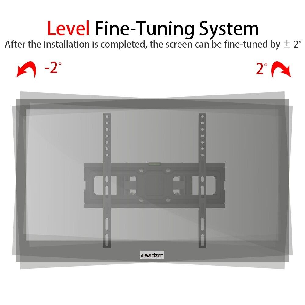 TV Stand Bracket Large Wall Mounted Adjustable 26-55 inch TV LEADZM 2023