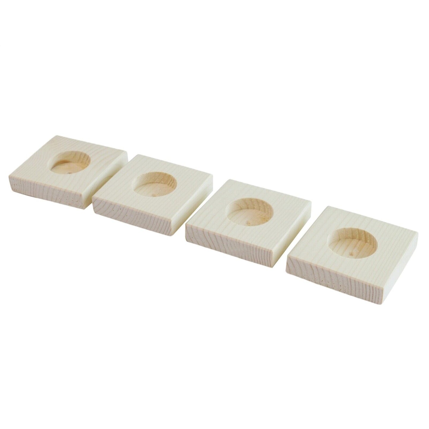 4 Tea Light Candle Holder Table Centerpiece Christmas Wedding Decorative Wood