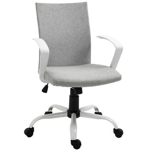 Office Chair Adjustabl Swivel Office Flexible Grey/White PC Computer Desk Chairs