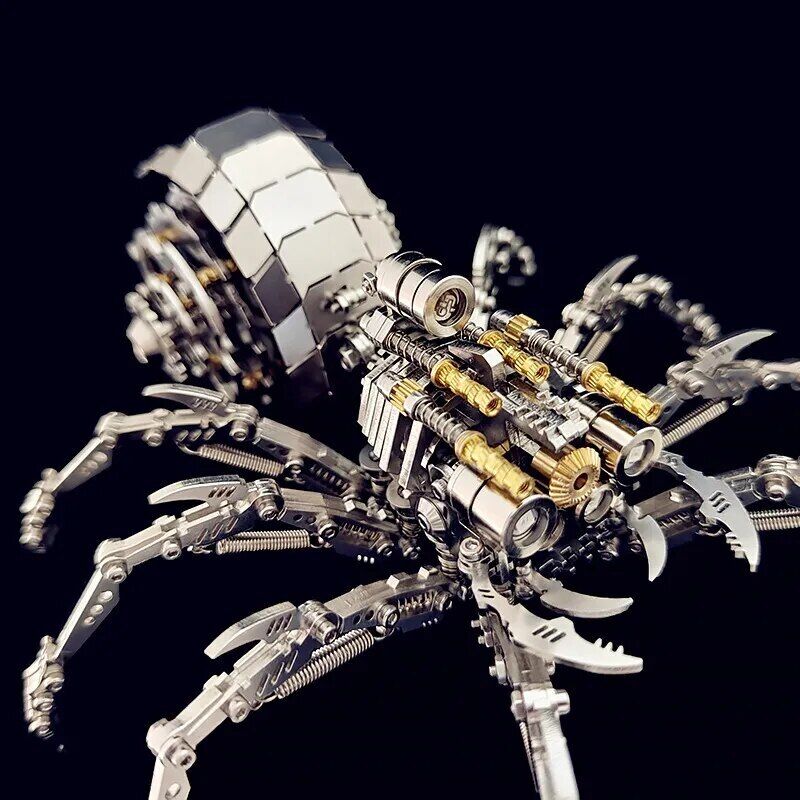 3D Metal Model Kits Spider Light Up Adult Punk Steampunk Mechanical Building Kit