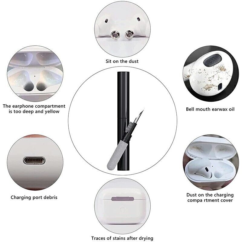 Cleaning Pen Kit Airpods Pro Earbuds Bluetooth Earphones Cleaner Tool Brush UK
