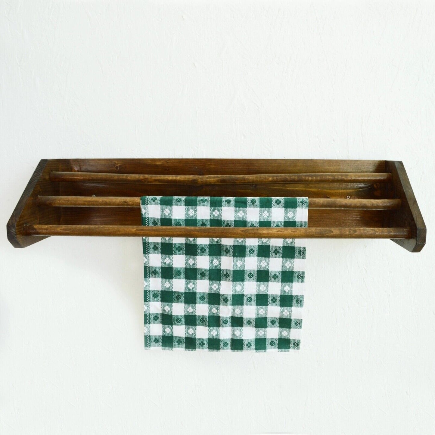 Large 3 Tier Bathroom Towel Rail, Bathroom Wooden Towel Rack Handmade Storage