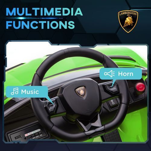 Lamborghini Veneno Licensed Electric Ride-on Car w/ Remote- Gree /Yellow/ Red