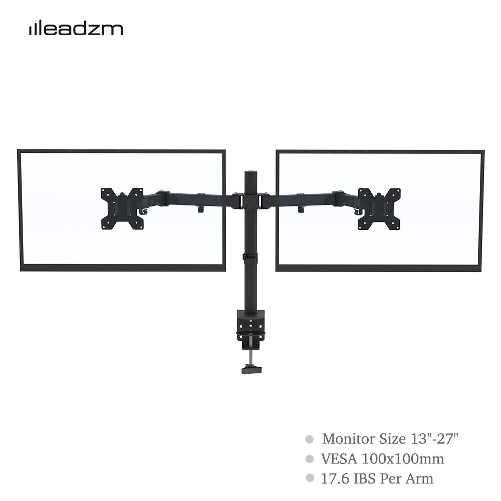 TV Stand Bracket DeskTop Monitor Table Double Fixed or Freestanding 13-27 inch