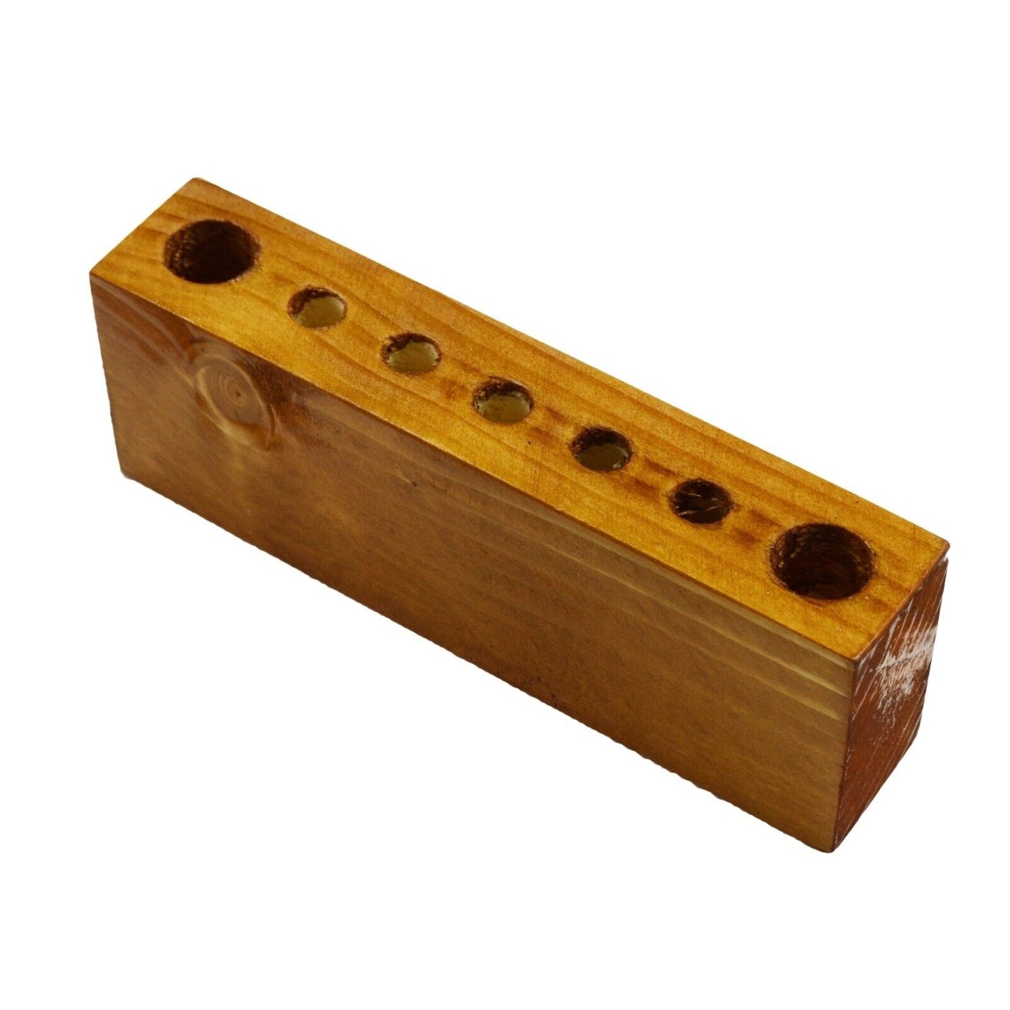 Wooden Pen Pencil Storage Holder Handmade Rustic Table Desk Organizer Tidy