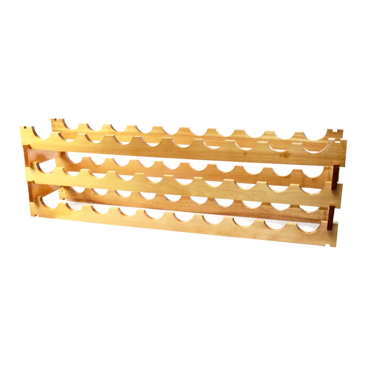 ECO Friendly Handmade Wine Rack Storage 10/30 Bottle Beech Wood Wine Natural