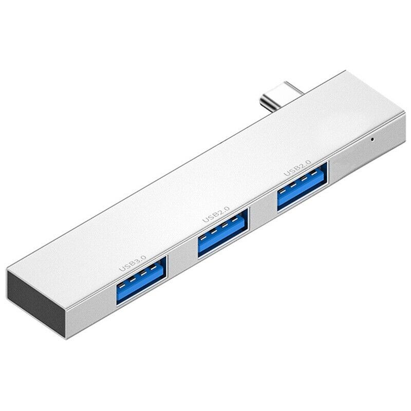 USB 3.0 Ultra Slim 4 Port Hub - Type A/C to 1 USB 3.0 + 3 x USB 2.0 Metal Shell