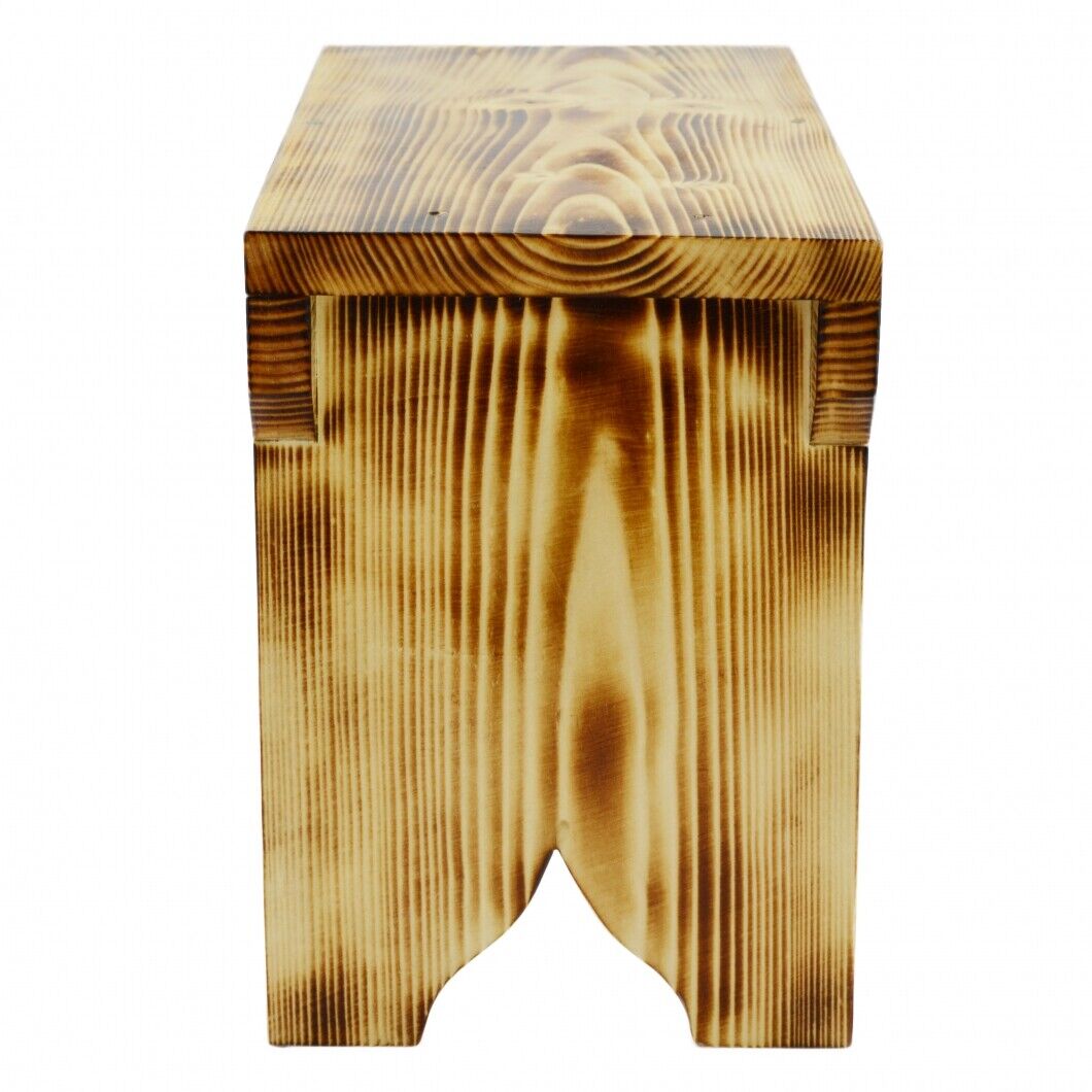 Natural Wooden Step Stool Rustic Shabby Chic Rectangle Seat Multiple Scandinavia
