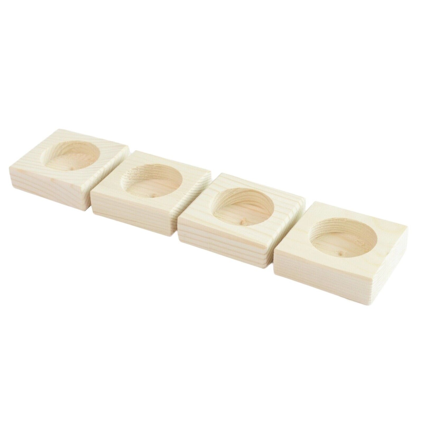 4 Tea Light Candle Holder Table Centerpiece Christmas Wedding Decorative Wood