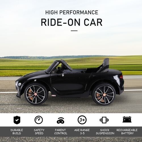 Kids Electric Car Bentley LED Lights Music Parental Remote Controls Sports Car