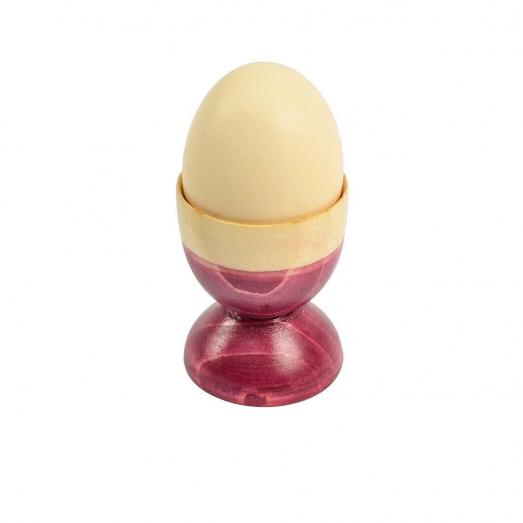 Wooden Egg Cup Egg Holder Server Table Decor Stand purple Handmade Natural Wood