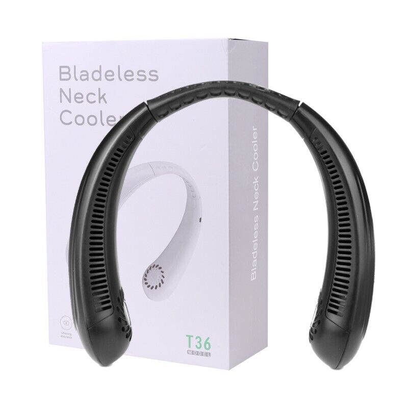Portable Hanging Neck Fan Bladeless Hands Free Fan with 3 Speeds Rechargeable