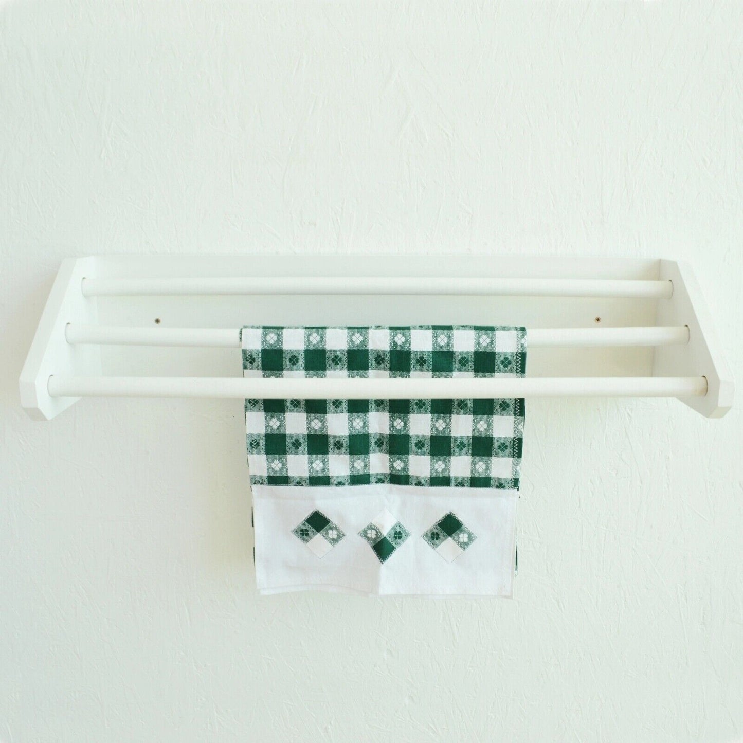 Large 3 Tier Bathroom Towel Rail, Bathroom Wooden Towel Rack Handmade Storage