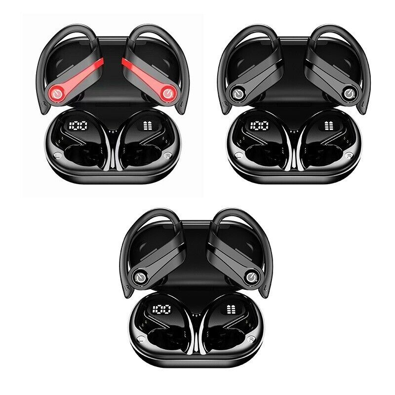 Q63-3 TWS Bluetooth 5.3 Digital Display Touch Ear Hook Earphone 3 Choice Colour