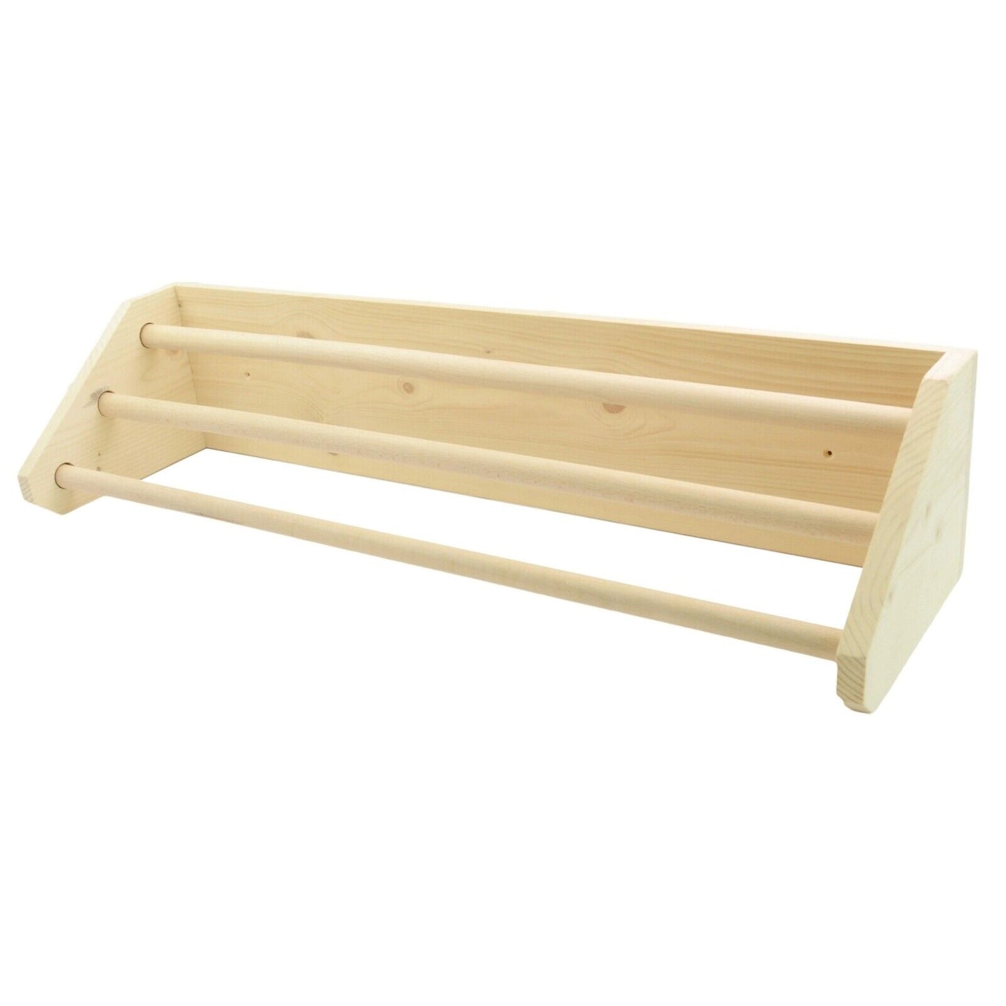 Large 3 Tier Bathroom Towel Rail, Bathroom Wooden Towel Rack Handmade Storage