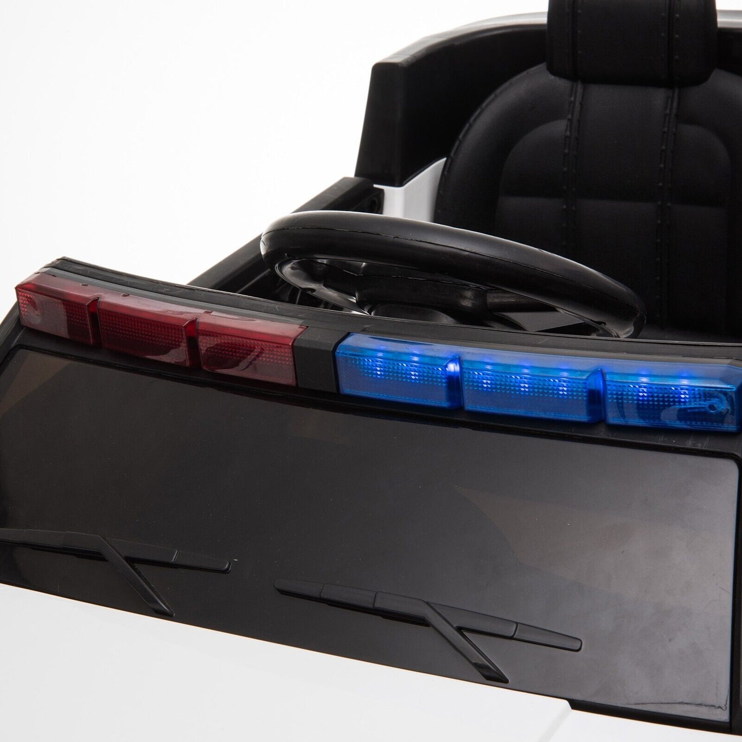 Electric 12V Car for 3-8 Year Kids Police Ride On SUV Car w/Remote/Music/Lights