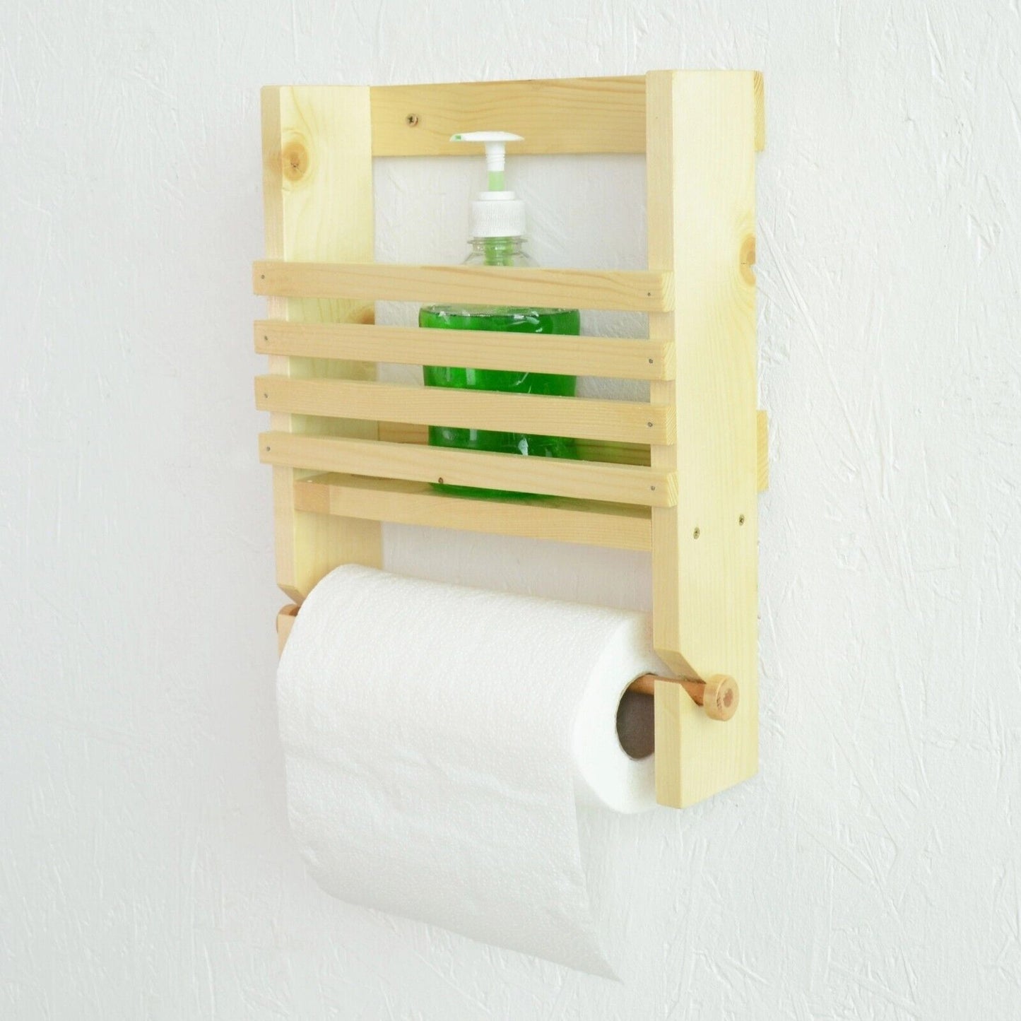 Rustic Handmade Bathroom Wall Floating Shelf Wooden Storage Shelving Unit Eco