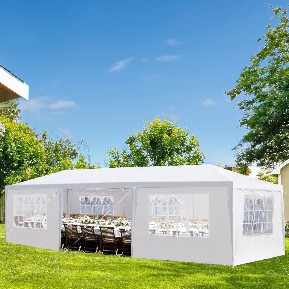 3M X 9M Heavy Duty Gazebo Garden Wedding Marquee Canopy Party Tent Shelter
