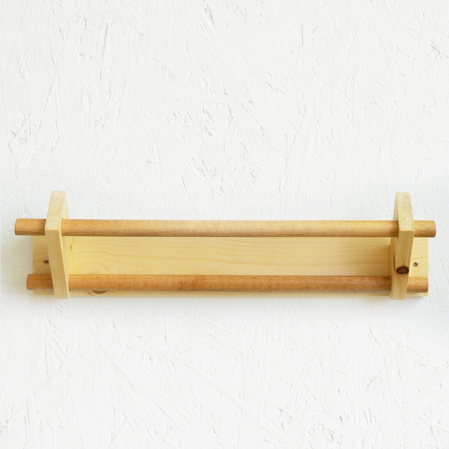 Large Wooden Towel Rail Wall mounted Shoe Rack Bathroom Multipurpose Holder