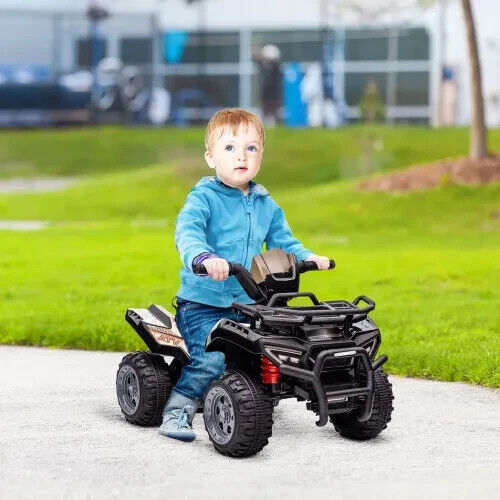 HOMCOM 6V Kids Electric Ride on Car Toddler Quad Bike ATV for 18-36 month Black