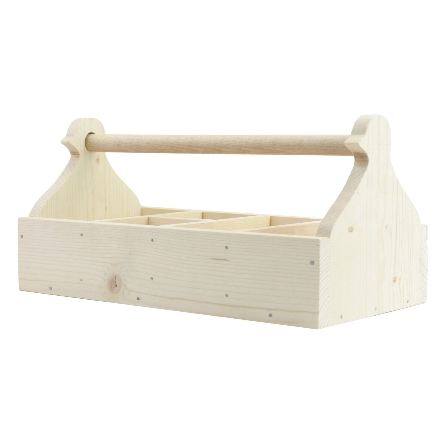 Handmade Wooden Caddy Carrier For Fresh Eggs Bottles T Bags Multipurpose Rustic