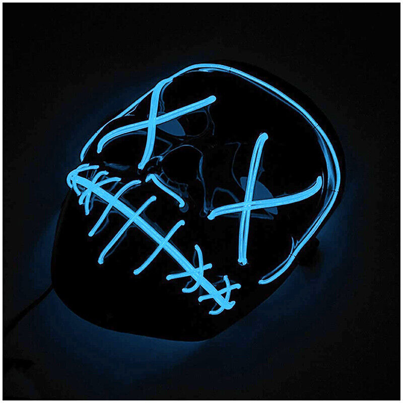 Light Up Purge Horror Full Mask Led Mask Halloween Fancy Dress Scary Costume