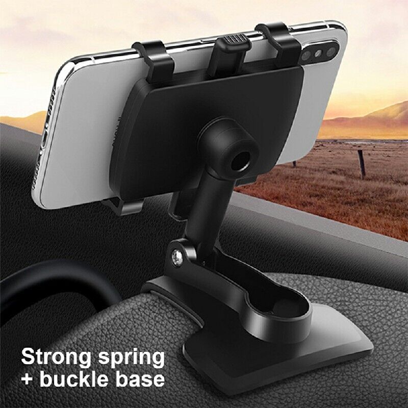 Car Mobile Phone Holder Clamp Clip On Dashboard Cradle Stand For iPhone Samsung