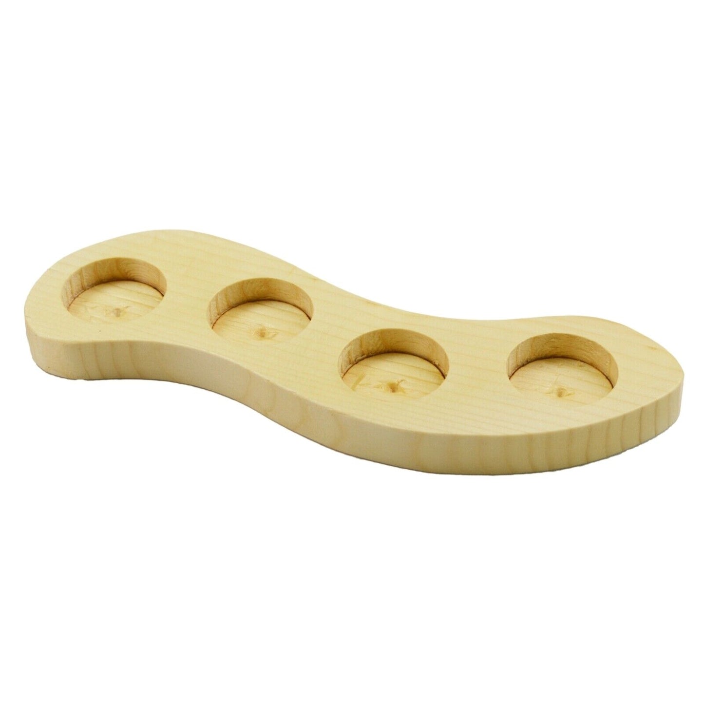 4 Tea Light Candle Holder Romantic Ambient Table Centrepiece Solid Wood Decor