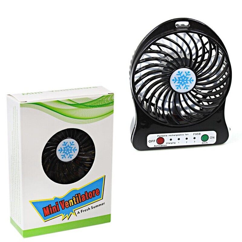Mini Portable Multi Colour Rechargeable USB Powered Ventilator Cooling Fan