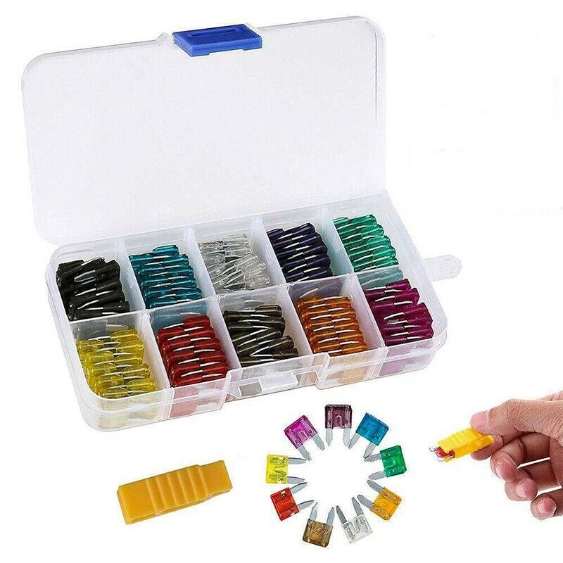 120Pcs Mini Blade Fuses Boxed Assorted Car Van Bike Fuse Set 5 10 15 20 25 30A